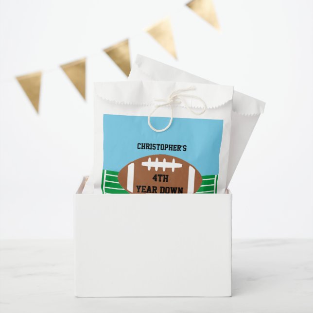 Football 4th Year Down Birthday Favour Bag (Party)