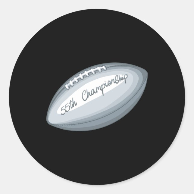 FOOTBALL 55TH CHAMPIONSHIP CLASSIC ROUND STICKER (Front)