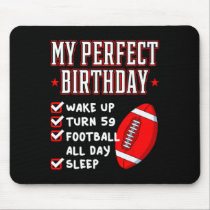 Football 59 Birthday Party Team Player Sports Coac Mouse Pad