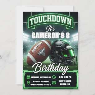 Football 5-13th Birthday Invitation