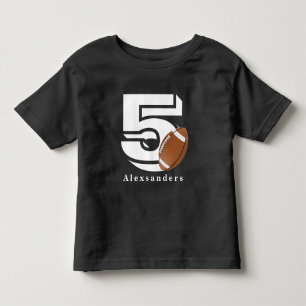 Football 5 Birthday name and age kids boy girl Toddler T-shirt