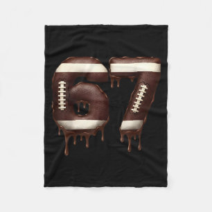 Football 67 Funny Six Seven 6 7 Meme  Fleece Blanket