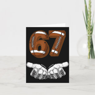 Football 67 Six Seven Funny Gen Alpha Meme  Card