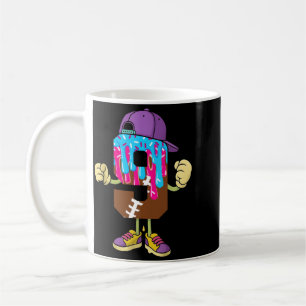 Football 9 Year Old Ice Cream Drip 9th Birthday Coffee Mug