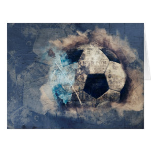 Football Abstrait Blue Grunge