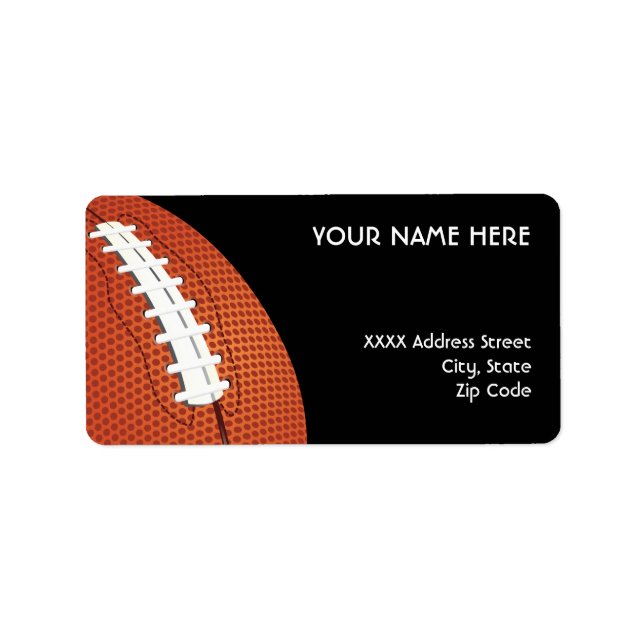 Football Address Labels (Front)