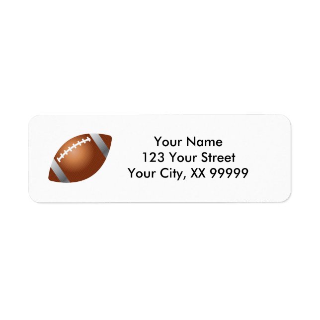 Football Address Labels (Front)