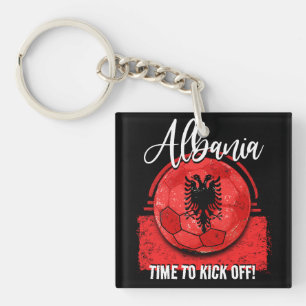 Football Albania Flag Euro, European Soccer Keychain