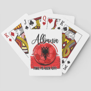 Football Albania Flag, National Soccer Playing Cards
