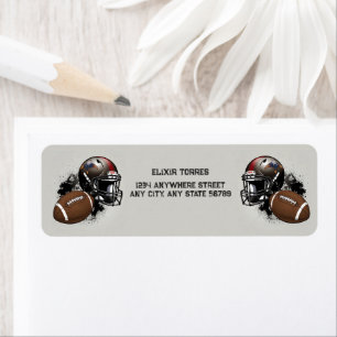 Football américain Baby shower rouge et noir