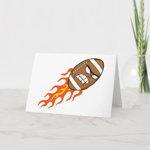 Football Américain Sur Les Cartes De Voeux De Feu