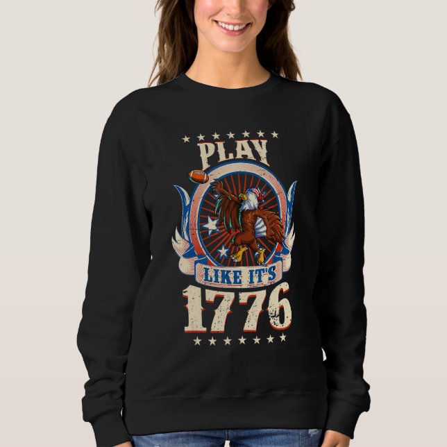 Football American Eagle 4th Of July Boys Men Ameri Sweatshirt (Front)