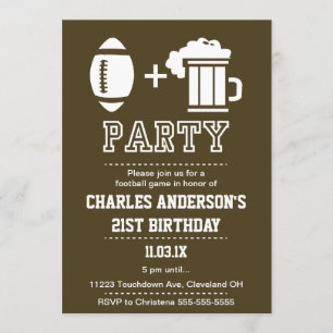 Football and Beer Invitation