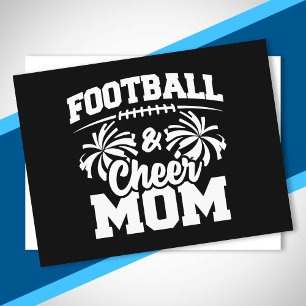 Football and Cheer Mom - High School Sports Postcard
