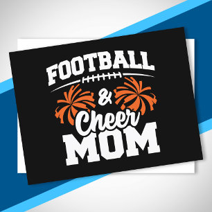 Football and Cheer Mom - High School Sports Postcard