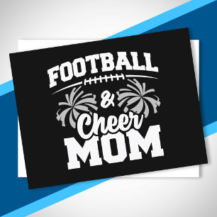 Football and Cheer Mom - High School Sports Postcard
