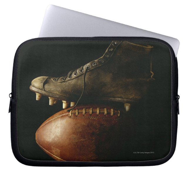 Football and Cleat Laptop Sleeve (Front)