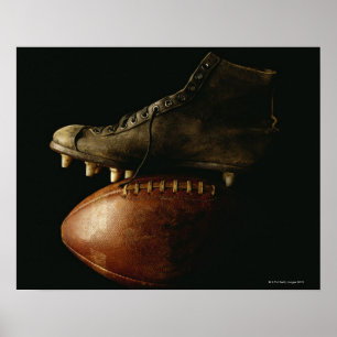 Football and Cleat Poster