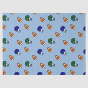 Football and Helmets Tissue Paper