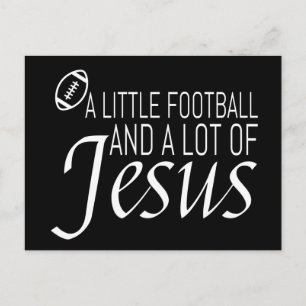 Football and Jesus Postcard