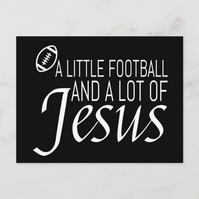 Football and Jesus Postcard (Front)
