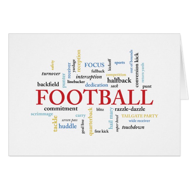 Football Anniversaire en mots (Devant horizontal)