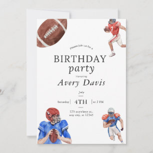 Football Anniversaire Fête Invitation