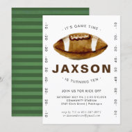 Football Anniversaire Fête Invitation