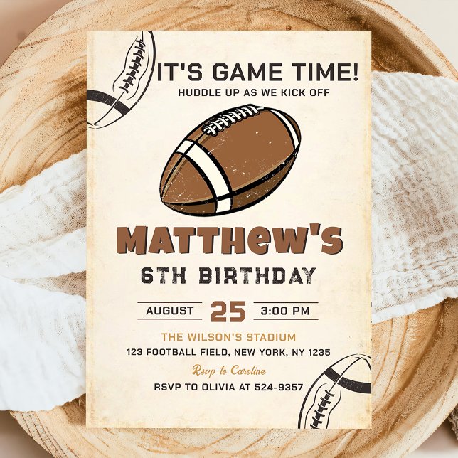 Football Anniversaire Invitation (Créateur téléchargé)