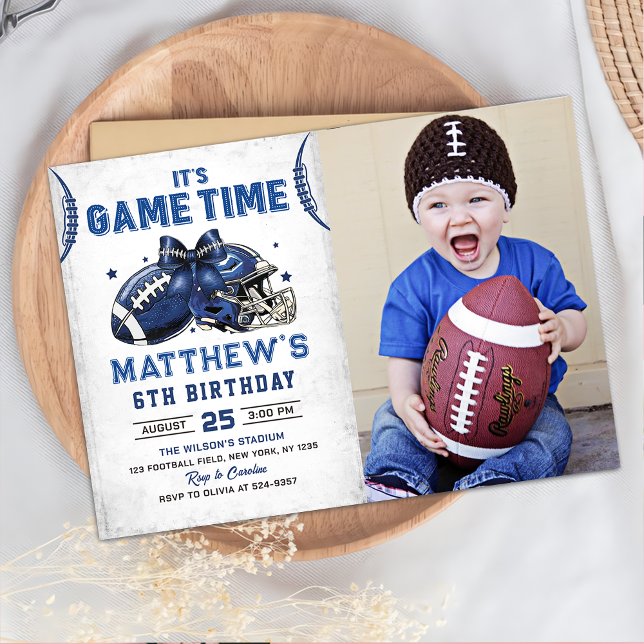 Football Anniversaire Photo Invitation (Créateur téléchargé)