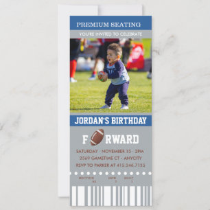 Football Anniversaire   Photo Invitation d'anniver