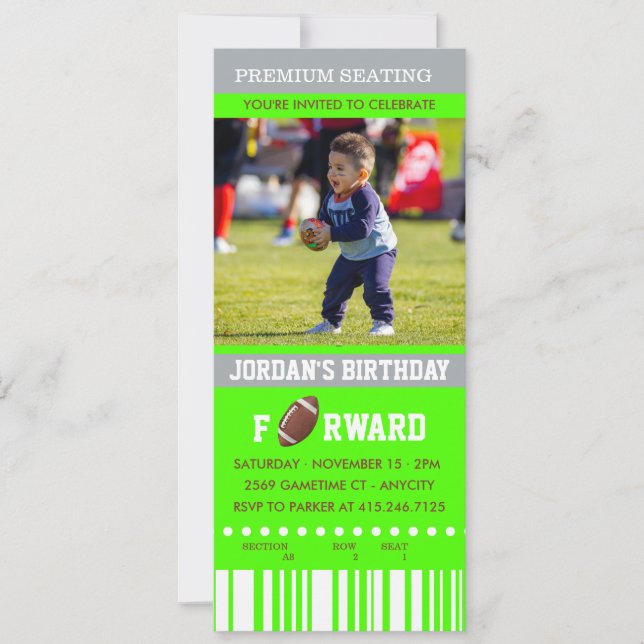 Football Anniversaire | Photo Invitation d'anniver (Devant)