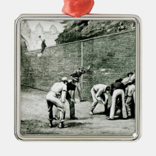Football at the Wall at Eton Metal Ornament