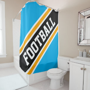 FOOTBALL Athletic Azure Blue Orange Black Stripes