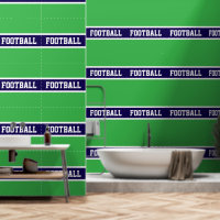 FOOTBALL Athletic Green Navy Blue White Stripes