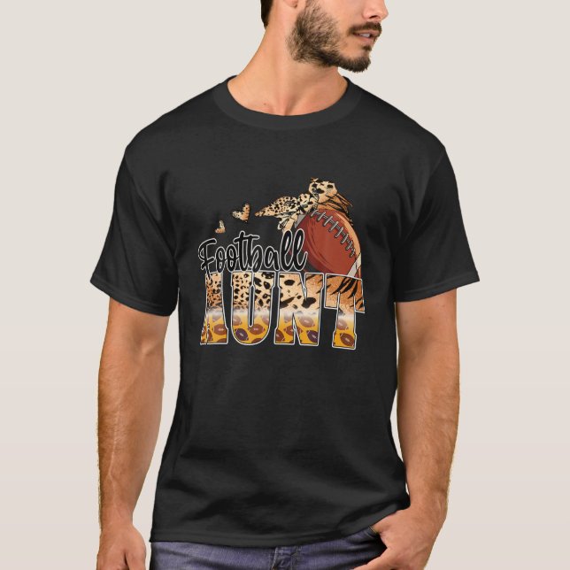 Football Aunt Cute Aunt Life Football Game Day Aun T-Shirt (Front)