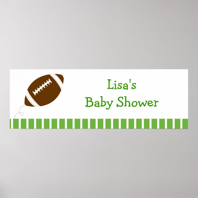 Football Baby Boy Personalized Banner Sign (Front)