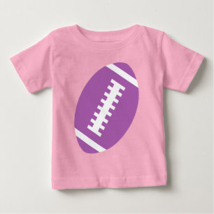 FOOTBALL BABY Lavender Front Purple Football T-Shirt
