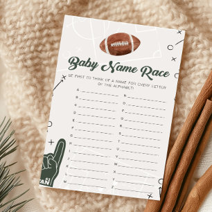 Football Baby Shower Baby Name Race Game