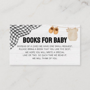 Football Baby Shower Books for Baby Enclosure Card