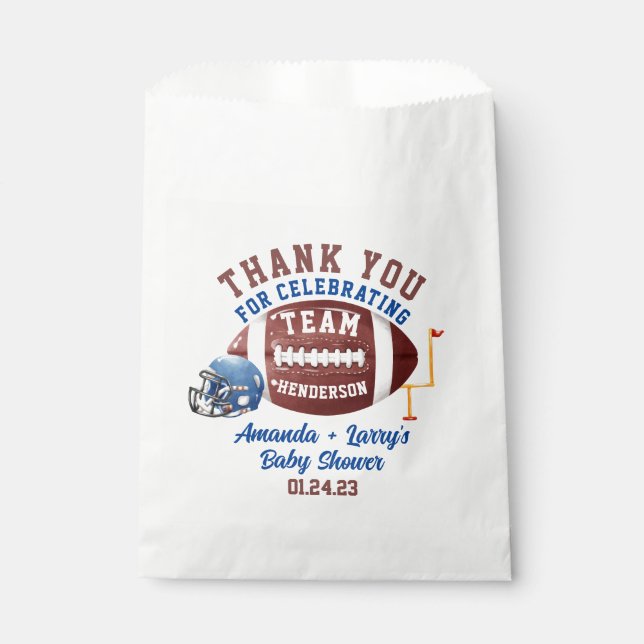 Football Baby Shower Favour Bag (Front)