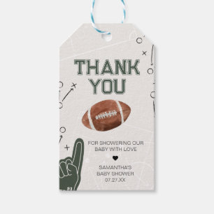 Football Baby Shower Favour Tags