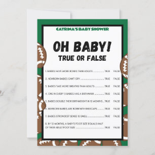 Football Baby Shower Game, Soccer - Editable Name, Invitation