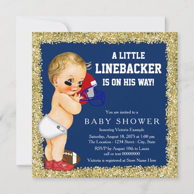 Football Baby Shower Invitation (Front)