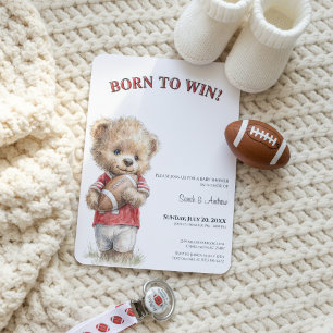 Football Baby Shower Invitation Born to Win