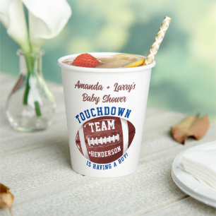 Football Baby Shower Paper Cups