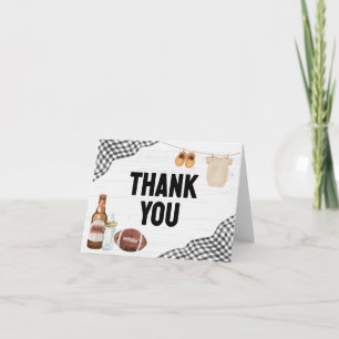 Football Baby Shower Thank You Card