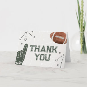 Football Baby Shower Thank You Card