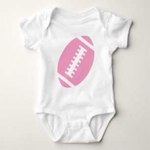FOOTBALL BABY White Front Pink Football Graphic Bodysuit