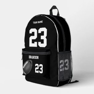 Football ball backpack high school personalized Bw